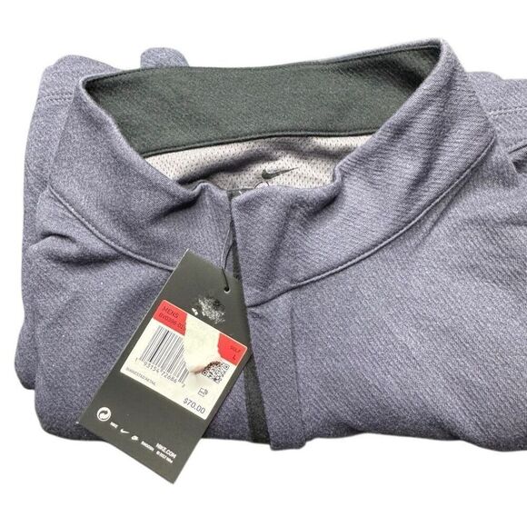 NWT Nike Dri Fit Standard Fit 1/4 Zip Pullover Mens Dark Plum Golf Preppy - Picture 3 of 12